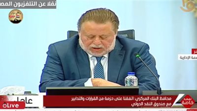 محافظ المركزي: قرارات اليوم لضمان استقرار الاقتصاد لمواجهة الصدمات الخارجية