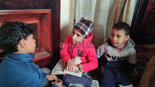 الطفل إبراهيم أثناء