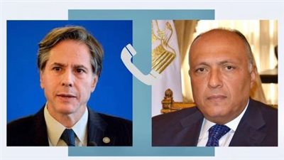 شكري يتلقى اتصالا من وزير الخارجية الأمريكي