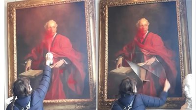 ناشطة تدعم فلسطين تُدمر لوحة اللورد بلفور في جامعة كامبريدج 