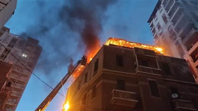 المعمل الجنائي يعاين حريق شقة سكنية في المطرية 