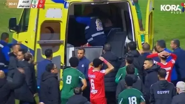 لحظة إصابة اللاعب