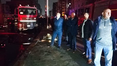 محافظ الجيزة يشرف على أعمال إطفاء حريق ستديو الأهرام | صور