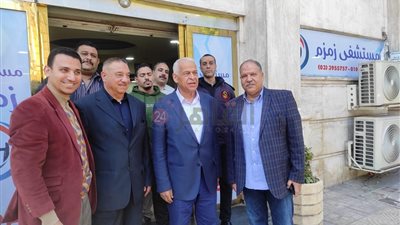 فرج عامر يزور اللاعب أحمد رفعت في المستشفى للاطمئنان على حالته الصحية