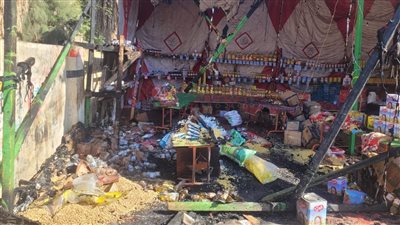 عقب سيجارة وراء حريق أحد معارض أهلًا رمضان بالغربية.. والأمن يلقي القبض على صاحبها