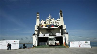 سفينة المساعدات الإماراتية الثالثة تبحر إلى العريش تمهيدا لدخول غزة 