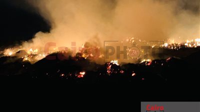 الصور الأولى لحريق مزارع بالقصاصين في الإسماعيلية