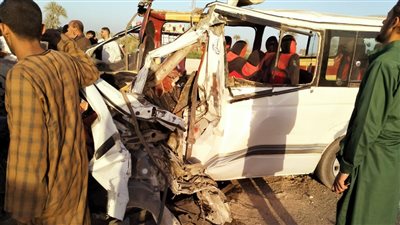 تفاصيل إصابة 10 أشخاص إثر حادث انقلاب ميكروباص بدمياط | أسماء