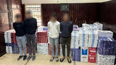 القبض على 4 أشخاص بحوزتهم 36 ألف علبة سجائر مهربة بالقاهرة 