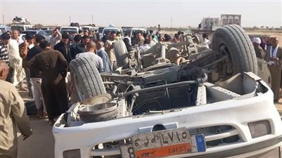 وفاة زوجين من مصابي حادث انقلاب سيارة ميكروباص بالفيوم