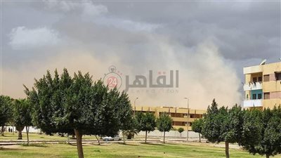تقلبات الطقس.. عاصفة ترابية تضرب المنوفية| صور