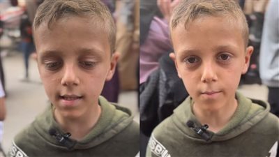 صواريخ أشكال وألوان.. صغير يبدل كلمات أغنية صوت العيد لـ أحمد سعد لتناسب أهالي غزة
