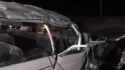 إصابة 12 شخصا في حادث انقلاب ميكروباص بالطريق الصحراوي بالبحيرة