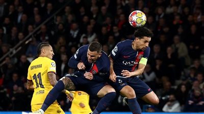 مبابي يقود باريس سان جيرمان أمام برشلونة في دوري أبطال أوروبا