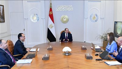 السيسي يجتمع مع الحكومة لمتابعة الموقف التنفيذي للخطة الاستثمارية لمشروعات النقل