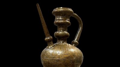 القومي للحضارة يعلن عرض طست وإبريق من النحاس المكفت بالفضة 