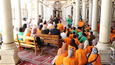 في ملتقى أهل مصر الثقافي.. شباب المحافظات الحدودية يزورون مسجد عمرو بن العاص بدمياط