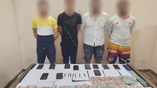 المتهمين والمضبوطات