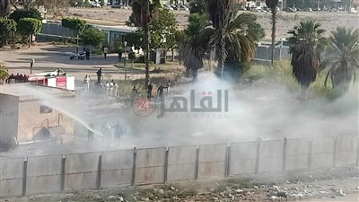 حريق في مخلفات بمحيط مبنى الإذاعة والتليفزيون بالإسماعيلية