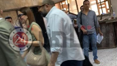 وصول الفنانة نسرين طافش لحضور جلسة الاستئناف على حبسها 3 سنوات 