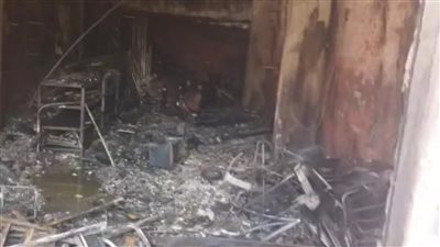 حريق يلتهم محلا للمفروشات والأدوات المنزلية بالمنوفية