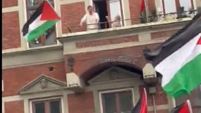 حقيقة رفع ملك الدنمارك علم فلسطين من شرفة منزله