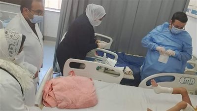 تعاون بين صحة بورسعيد والرعاية الصحية لعلاج مصابي غزة | صور