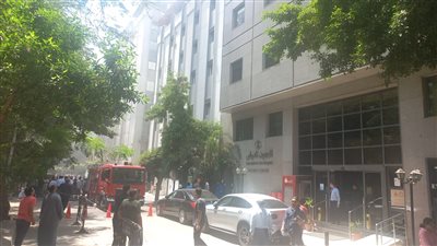 ماس كهربائي بالأسانسير.. تفاصيل حريق داخل مستشفى مصر الدولي بالجيزة