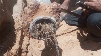 مياه القناة: استخراج جذور أشجار تسد مواسير المياه بقرية الأبطال│صور