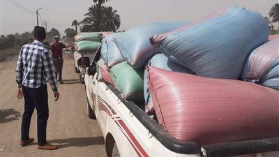 ضبط 3 أطنان قمح متجهة إلى خارج المنيا دون تصريح