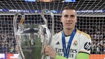 لونين: لم أشعر بارتياح عندما علمت أن كورتوا أساسيًا في نهائي أوروبا