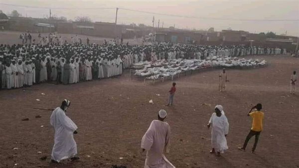 ضحايا المجزرة أثناء