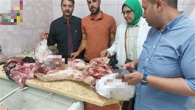ضبط 9 جزارين لاتهامهم ببيع لحوم غير صالحة للاستهلاك الآدمي بالبحيرة