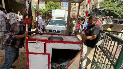 الجيزة تزيل شوادر لبيع المواشي من الطريق العام