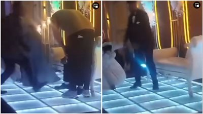 فيديو عريس كفر صقر يثير غضب المتابعين.. ضرب العروسة ووقعها في القاعة