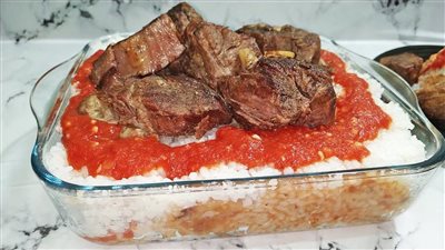 طعمها يجنن| طريقة عمل الفتة المصرية بالخل والثوم خطوة بخطوة