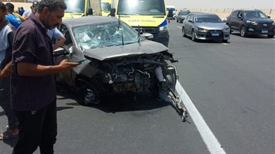 عودة الحركة المرورية لطبيعتها أمام مزلقان بلتان بطوخ عقب حادث تصادم