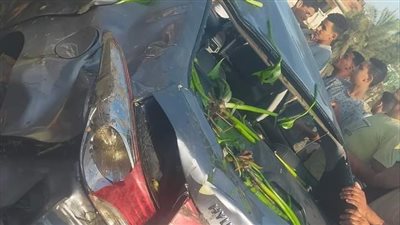 الفرح اتحول لجنازة.. مصرع شابين وإصابة آخر في انقلاب سيارة زفة بدمياط│صور