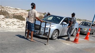 غلق الطرق المؤدية للشواطئ المفتوحة في مطروح