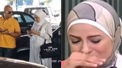 انهيار دعاء فاروق في جنازة والدة زوجها.. ودعاء عامر تساندها