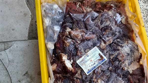 ضبط لحوم فاسدة داخل