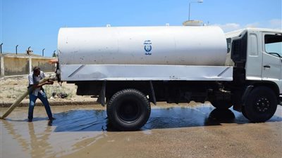 انفجار أحد خطوط مياه الشرب بـ مدينة بورفؤاد| تفاصيل