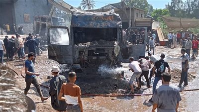 إصابة 3 أشخاص في حريق سيارتين بالدقهلية