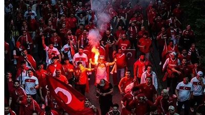 اعتقال مشجعين أتراك بعد مباراة تركيا والنمسا في يورو 2024