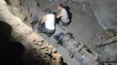 كسر مفاجئ بخط الطرد لمحطة مياه إسنا الرئيسية جنوب الأقصر