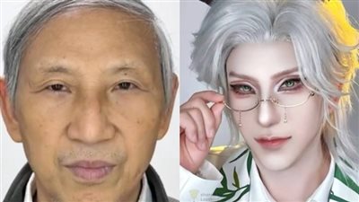 فنان صيني يحول جده المسن إلى شخصيات شابة مستوحاة من الرسوم المتحركة