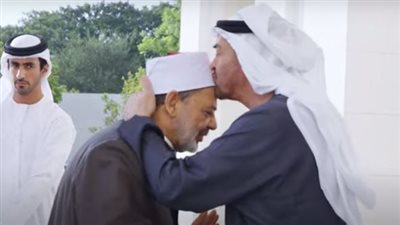 مشاعر فياضة وقبلة على الرأس.. مظاهر استقبال رئيس الإمارات لشيخ الأزهر 