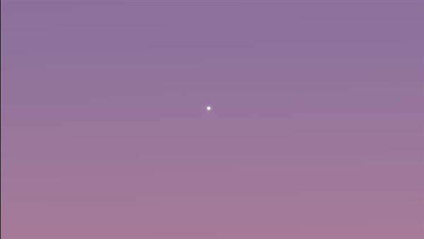 بداية ظهور نجمة المساء