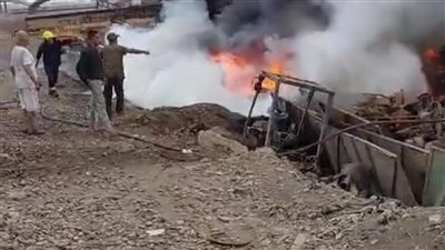 السيطرة على حريق مخزن كاوتش بالقليوبية 