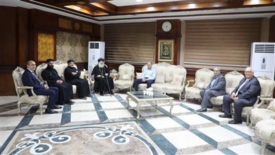 محافظ المنيا يستقبل أسقف شرق المنيا والوفد المرافق لتقديم التهاني
